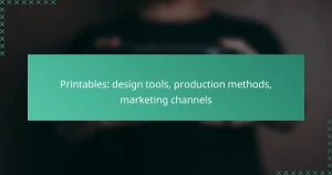 Printables: design tools, production methods, marketing channels